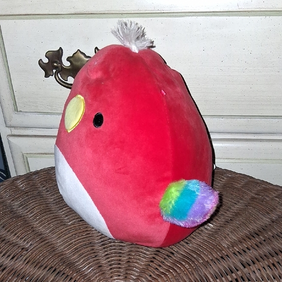 Paco The Parrot Plush Pillow with Rainbow Wings 8" - Picture 2 of 3